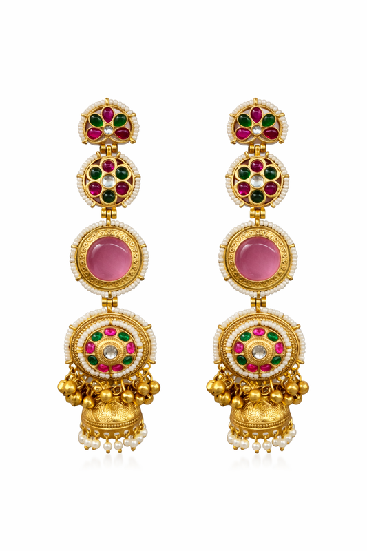 Ethnic Kashmiri Long Earrings for Wedding & Festive Wear – Collection 092/220