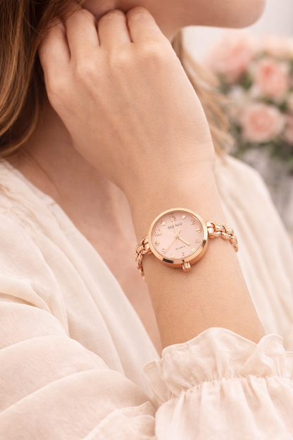 Sivorae Frenchy Rose Gold Bracelet Watch for Women