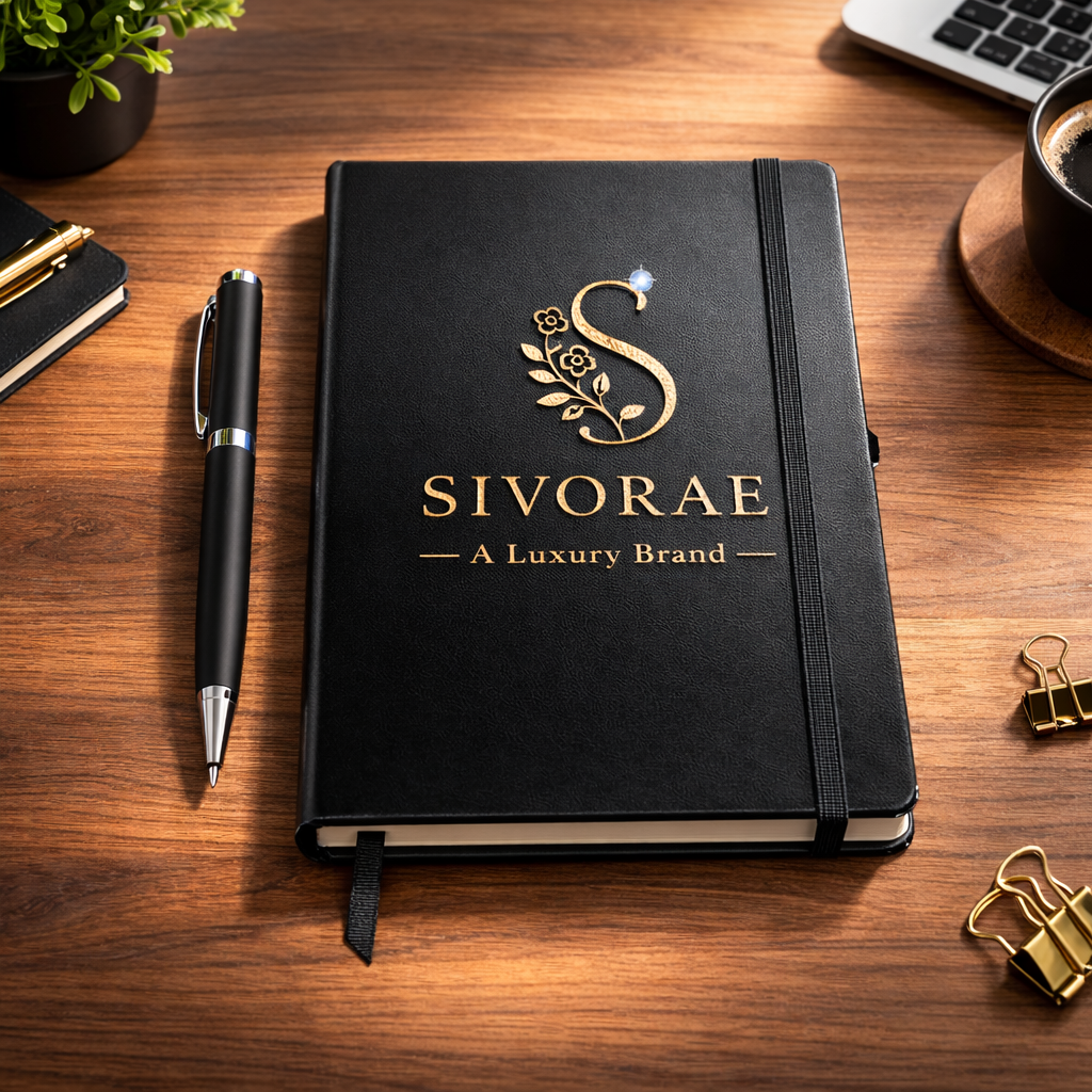 Sivorae branded notebook luxury aesthetic journal gift idea corporate