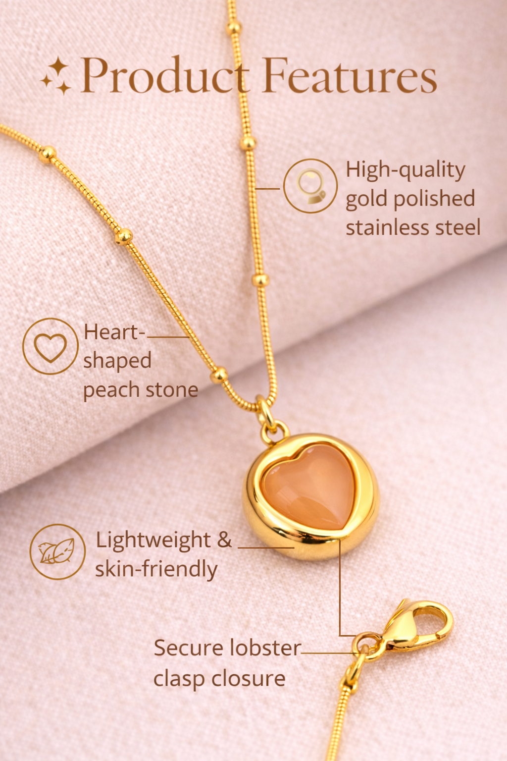 sivorae-golden-heart-necklace-product-features-stainless-steel
